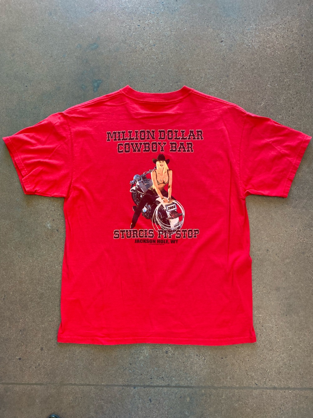 Vintage Million Dollar Cowboy Bar Sturgis Biker Graphic Tee 2003